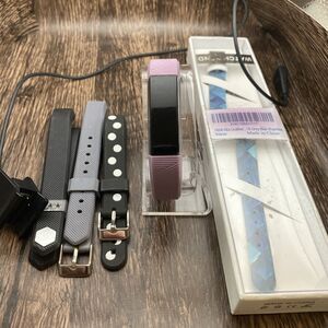 Fitbit Alta HR Size L Heart Rate Wristband Silver With Extra Bands and Charger